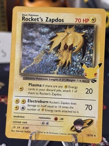 Rocket's Zapdos 15/132 Celebrations: Classic Collection Holo 25th Anniversary!! - Picture 1 of 14