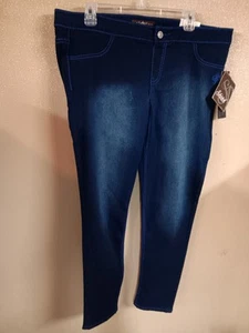 Jeggings a vita bassa super elasticizzati South Pole taglia 18 - Foto 1 di 14