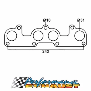 MANIFOLD GASKET for Ford Laser KA KB KC KE & Meteor 1.3L, 1.5L - Picture 1 of 3