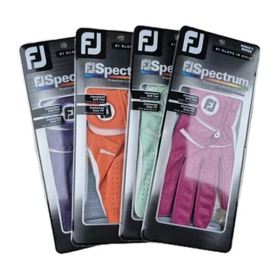 4pk Footjoy FJ Spectrum Mujer Reg. Guante de golf Med/LG usado en colores LH Asst'd Foto 1 de 4