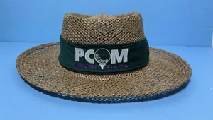 Vintage Banded Golf Straw Hat - PCOM Golf Classic - GREAT COND! - Picture 1 of 6