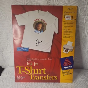 Avery 3275 Tintenstrahl T-Shirt Transfers - 12 Blatt NEU - Bild 1 von 3