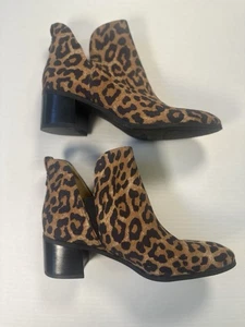 Leopard Franco Sarto Damen 6 Roar 139 $ gekerbter Absatz Slipper Stiefelette - Bild 1 von 6