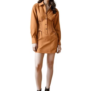 A.L.C. Womens Paisley Tan Collar Canvas Shirtdress 4 BHFO 3092 - Picture 1 of 2