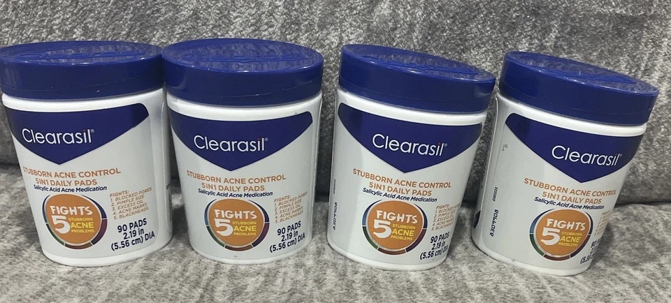 Clearasil Fight 5顽固痤疮控制合1个日常垫痤疮 ~ 4包 — 第 1/4 张图片