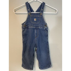 Carhartt Denim Latzhose Latzhose Größe 24M Kleinkind Baby Säugling weich Stretch blau Jeans - Bild 1 von 8