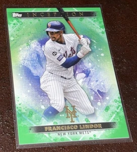 2024 Topps Inception Baseball Francisco Lindor #19 Green Parallel New York Mets - Foto 1 di 3