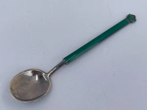 Cuchara Guilloche David Anderson Sterling & GREEN, Dinamarca, 3-7/8" - Imagen 1 de 11