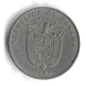 Moneda Mundial Panamá 5 Cinco Centesimos 2001 - De colección 8.000.000 - KM# 133,1 - Imagen 1 de 2