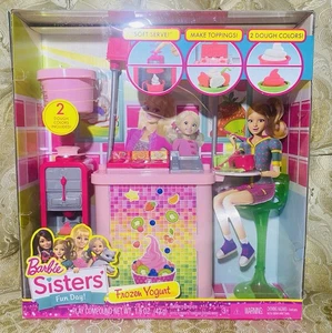 RARO 2014 Barbie Sisters Fun Day Frozen Yogurt Mattel CFB49 accessori giocattolo - Foto 1 di 4