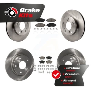 Front Rear Disc Brake Rotor Ceramic Pad Kit For 2012-2014 Honda Civic LX EX EX-L - Picture 1 of 1