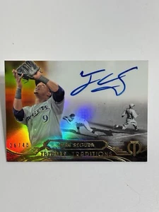 2014 Topps Tribute Traditions Auto Orange /40 JEAN SEGURA #TT-JSE Brewers - Picture 1 of 3