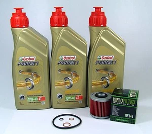 Kit de servicio cambio de aceite Castrol 10W-40 aceite adecuado para Yamaha TT 600 S/E - Imagen 1 de 2