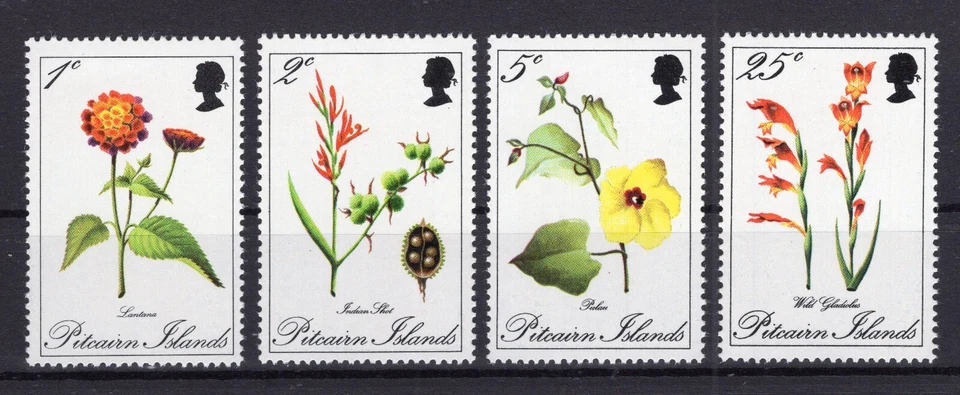 Pitcairn Islands 1976 complete Flower Flora set clean MNH OG - Image 1 of 1