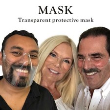 Safety Mouth Shield Stylish Reusable Clear Mask AntiSplash Facial Protection