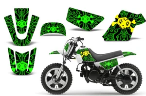 Decal Graphic kit for Yamaha PW 50 90-07 Dirt Bike MX Deco CircuitBRKR Green - Picture 1 of 1
