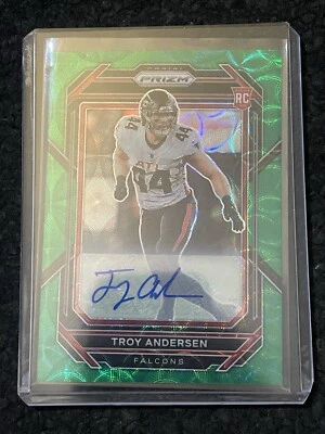 2022 Panini Prizm - Rookies #394 Troy Andersen (RC) Auto 55/75 Green Scope  - Image 1 of 2