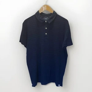 Polo de golf Grayers azul elástico informal con cuello grande para hombre - Imagen 1 de 4