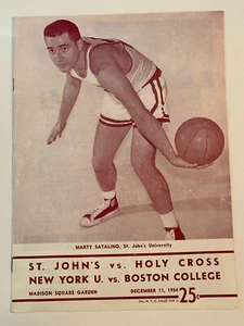 1954 (12/11) St John's vs Holy Cross NYU vs Boston College MSG Basketball Prog - Picture 1 of 4