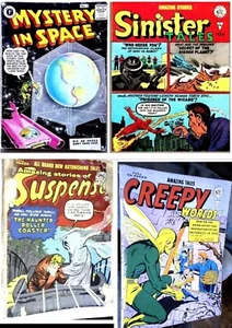 MYSTERY IN SPACE #1+SINISTER TALES 136+AMAZING STORIES OF SUSPENSE 26+CREEPY WOR - Picture 1 of 22