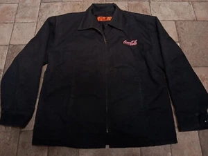 Vintage 1980s RED KAP Coca Cola  Black Jacket (Size L) - Picture 1 of 7