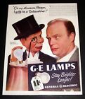 1946 Old Magazine Print Ad, General Electric Ge Lamps, Charlie Mccarthy, Bergen!