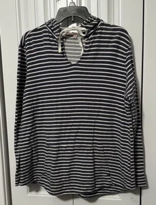 Fresh Produce Women's "Seafarer" Pullover Striped Hoodie Medium #22714 - Picture 1 of 6