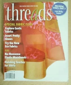 Threads Magazine Special Fabric Issue Tailoring Series Aug Sept 2008 No 138 M246 - Picture 1 of 1