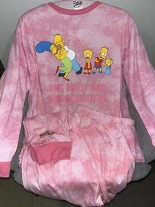 The Simpsons Womens Licensed Size 22 (XL) Winter Pjs Pyjamas Bald & Beautiful - Picture 1 of 5