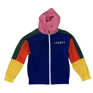 Vintage 90s Nike Air Jordan Nylon Windbreaker Jacket Youth Medium Retro Y2K - Picture 1 of 10