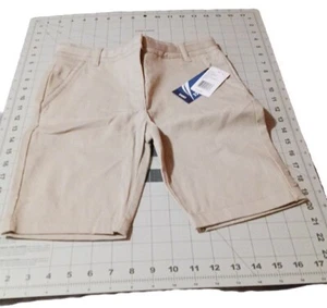 Nautica School Uniform Skinny Stretch Bermuda Khaki Shorts Girls Size 8NWT - Picture 1 of 5