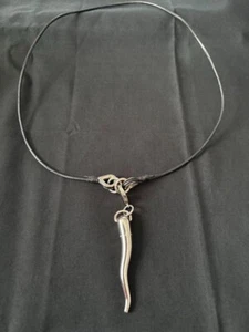 Dolce & Gabbana Necklace Italian Horn Cornicello Silver From Japan Used - Picture 1 of 4