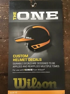 *NEW* THE ONE Custom Baseball/Softball Helmet Decal Yellow  BB4 - Image 1 of 2
