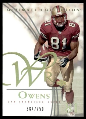 2003 Upper Deck Ultimate Collection Terrell Owens 664/750 San Francisco 49ers - Image 1 of 2