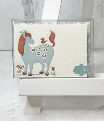 Tarjetas de agradecimiento BLUE PONY RED BIRD con sobre en blanco dentro caja de 8 Foto 1 de 2