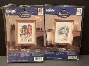 Lot of 2 Bucilla Counted Cross Stitch Christmas Promise NIP Kits - Imagen 1 de 12