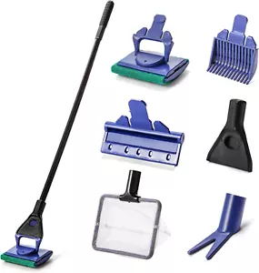 Aquarium Cleaning Tool Kit, 5 in 1 Fish Tank Cleaner Tools Set Including Algae S - Picture 1 of 12