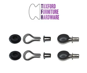 Paquete de 4 tachuelas y cojines para estantes banjo niquelados adecuados para vidrio - Imagen 1 de 1