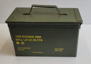 Genuine NATO Issue 50. CAL Steel Ammo Tin Secure Container/Heavy Duty Box - Picture 1 of 6