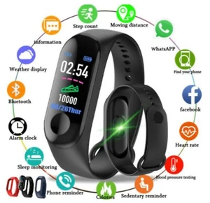 OROLOGIO SMARTWATCH M4 SMART BAND FITNESS TRACKER SPORT CARDIOFREQUENZIMETRO - Picture 1 of 10