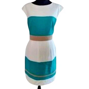 Studio One New York Color Block Dress Sleeveless Sheath Dress Size 6 - Picture 1 of 4
