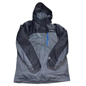 Columbia Jacket Mens L Blue Gray 3 in 1 Coat Waterproof Interchange Core - Picture 1 of 11