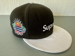 SS22 Supreme 2 Tone Box Logo New Era Gr. 7 1/4 schwarz Cap Mütze Snapback - Bild 1 von 9