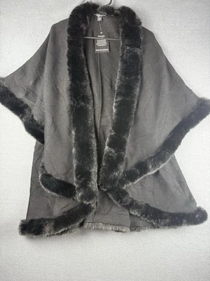 NUEVO CON ETIQUETAS Boston Proper M/L Ribete de Piel Sintética Cárdigan Chaleco Boho Romántico Elegante Foto 1 de 4