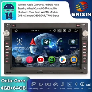 8-Core Android 14 Autoradio GPS per VW Jetta Polo Passat Golf 4 T4 T5 Seat Skoda - Imagen 1 de 22