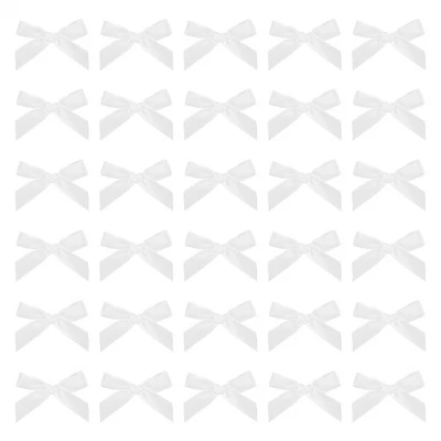 150 шт. мини лента бант 1,8 дюйма мини ткань атласная лента белый - Изображение 1 из 4