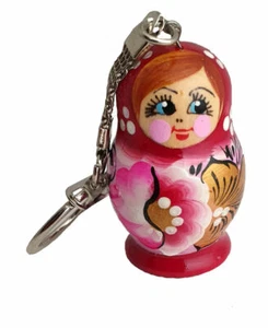 Keychain Matryoshka Russian Doll painted by Dimidova - Picture 1 of 1
