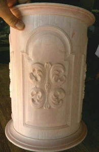 Vintage Pink Floral Waste Garbage Basket Plastic Hollywood Regency ? Girls Room - Picture 1 of 11