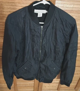 Chaqueta de bombardero mediana negra con cremallera completa LOGG H&M Label of Graded Goods para hombre - Imagen 1 de 5