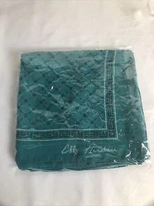 Effy Hemation Scarf 54" x 18" Teal Black White - Picture 1 of 1